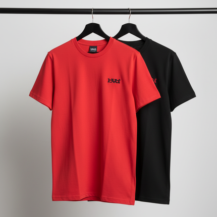 Essential 2 Pack Tee - Black & Red