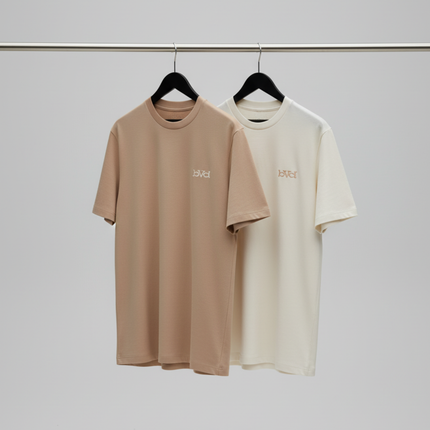 Essential 2 Pack Tee - Biscuit & Cream