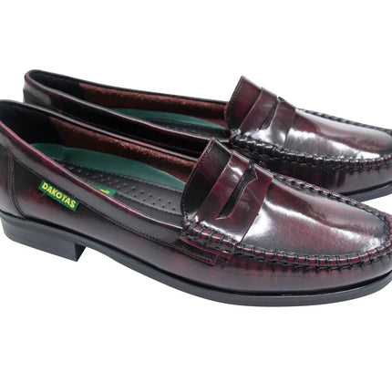 DAKOTAS PAUL HI-SHINE MOC - BURGUNDY