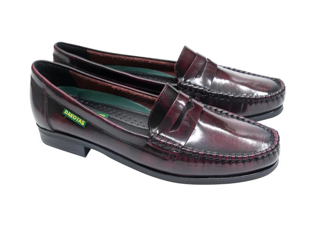 DAKOTAS PAUL HI-SHINE MOC - BURGUNDY