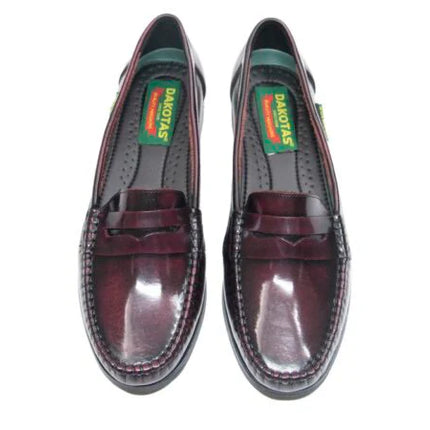 DAKOTAS PAUL HI-SHINE MOC - BURGUNDY