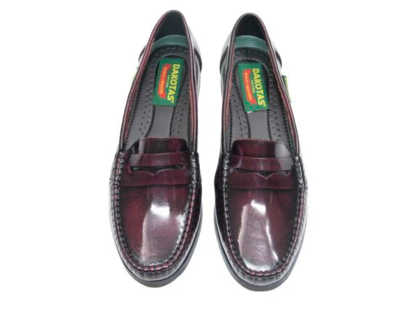 DAKOTAS PAUL HI-SHINE MOC - BURGUNDY