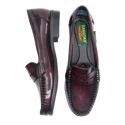 DAKOTAS PAUL HI-SHINE MOC - BURGUNDY
