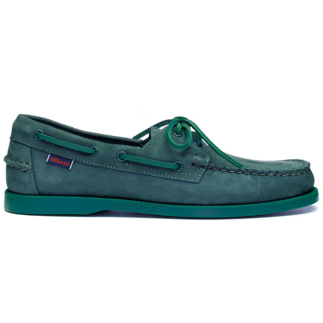 SEBAGO DOCKSIDES PORTLAND NUBUCK - INDIGO GREEN