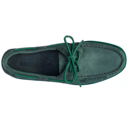 SEBAGO DOCKSIDES PORTLAND NUBUCK - INDIGO GREEN