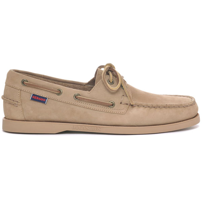 SEBAGO DOCKSIDE PORLAND NUBUCK - BROWN TAUPE