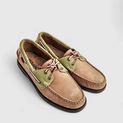 SEBAGO PORTLAND SPINNAKER NBK - BEIGE GREEN