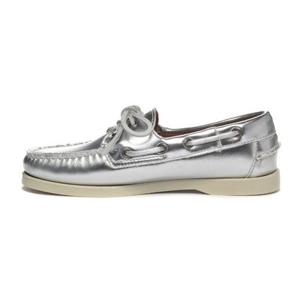 SEBAGO DOCKSIDES PORTLAND MET WMN - SILVER
