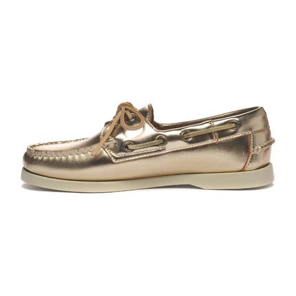 SEBAGO DOCKSIDES PORTLAND MET WMN - GOLD