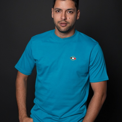 Cross Over Collar T Short Sleeve - Teal