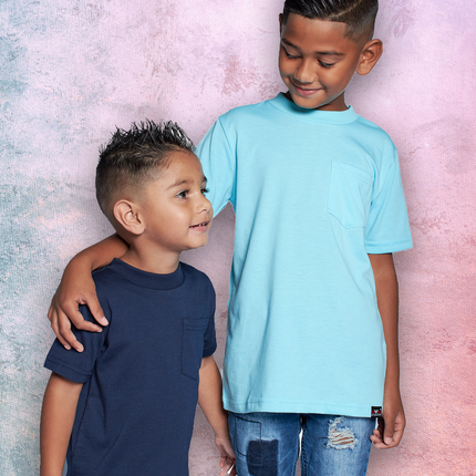 Classic Kids Pocket T Short Sleeve - Aqua
