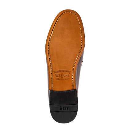 BASS WEEJUN LARSON MOC PENNY - BURGUNDY BRUSH