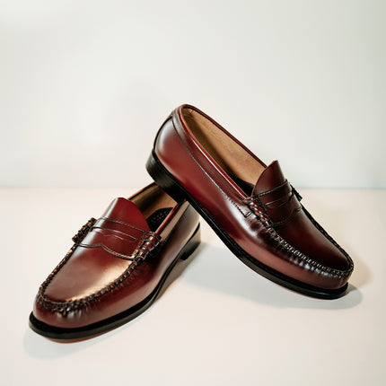 BASS WEEJUN LARSON MOC PENNY - BURGUNDY BRUSH
