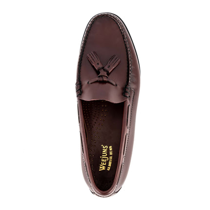 BASS WEEJUNS LARKIN MOC TASSEL - BURGUNDY BRUSH
