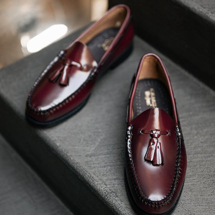BASS WEEJUNS LARKIN MOC TASSEL - BURGUNDY BRUSH
