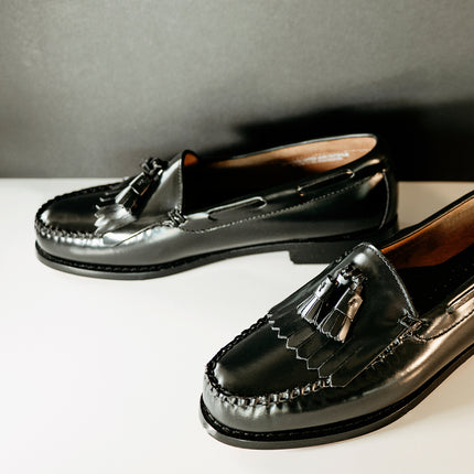 BASS WEEJUNS LAYTON MOC KILTIE - BLACK BRUSH