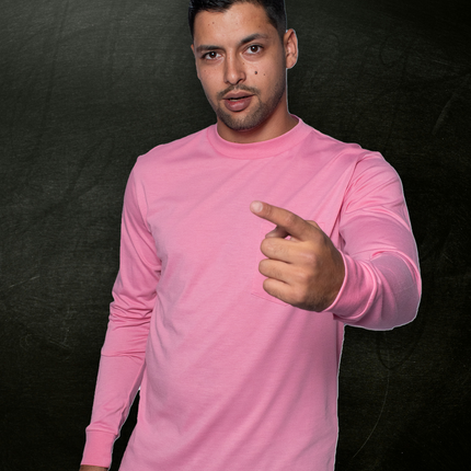 Classic Pocket T Long Sleeve - Flamingo