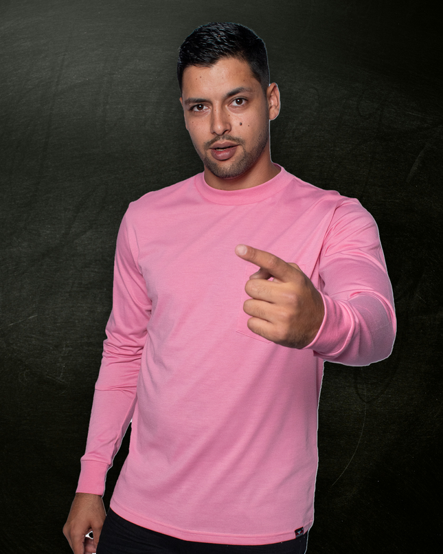 Classic Pocket T Long Sleeve - Flamingo
