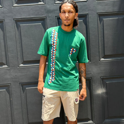 Designer Print Pocket T Short Sleeve - Forest