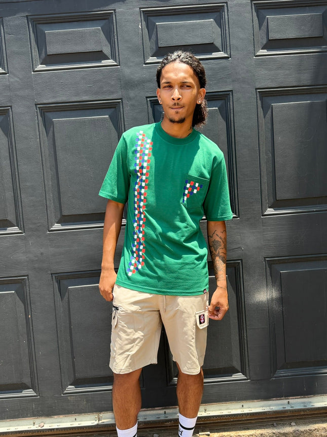 Designer Print Pocket T Short Sleeve - Forest