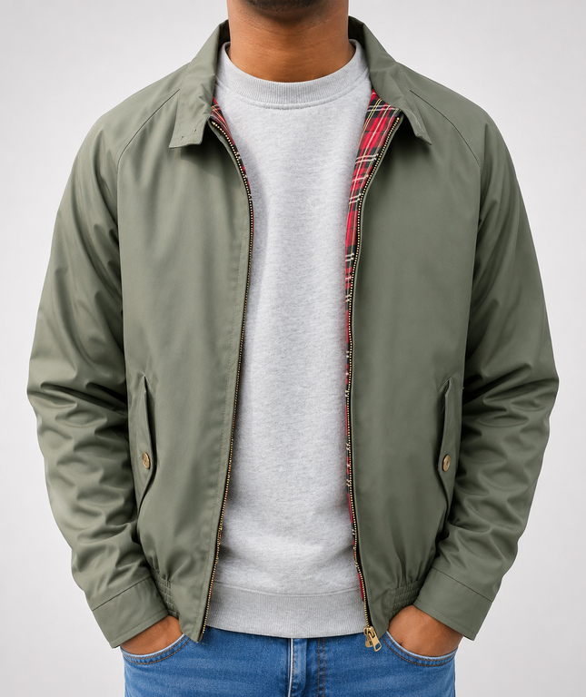 LONDON FOG HARRINGTON JACKET - OLIVE