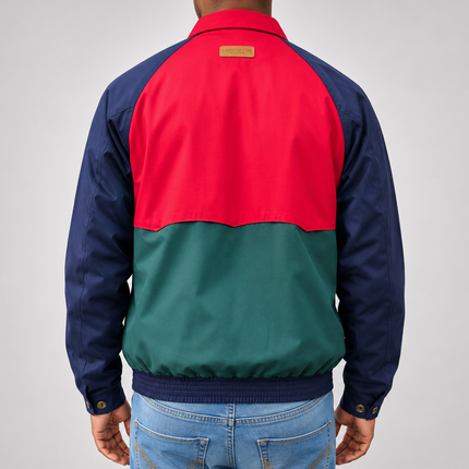 LONDON FOG HARRINGTON JACKET - COLOUR BLOCK