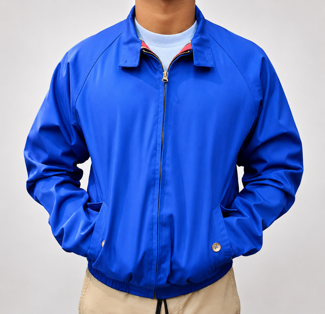 LONDON FOG HARRINGTON JACKET - ELECTRIC BLUE