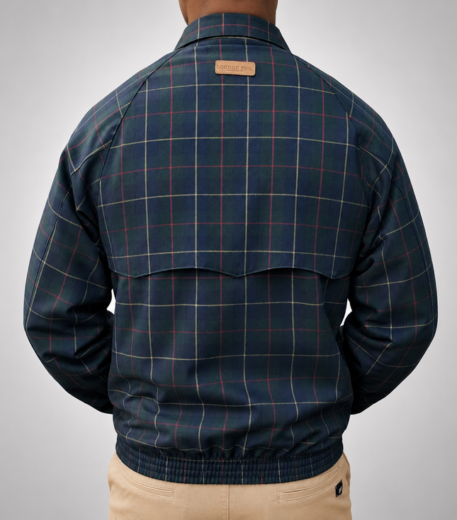 LONDON FOG HARRINGTON CHECK JACKET - FOREST