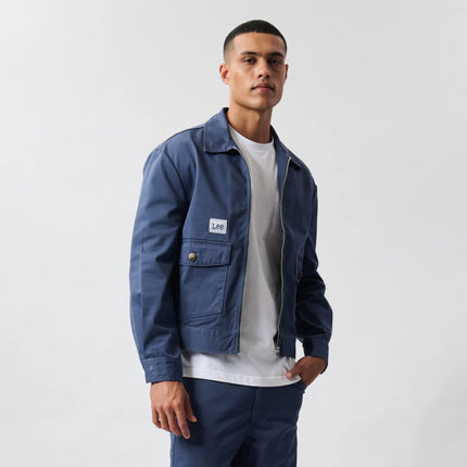 LEE LOGO TWILL JACKET - AIRFORCE