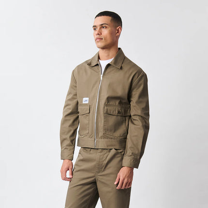 LEE LOGO TWILL JACKET - FATIGUE