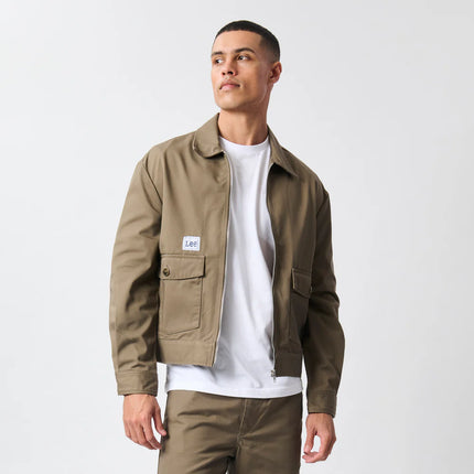 LEE LOGO TWILL JACKET - FATIGUE