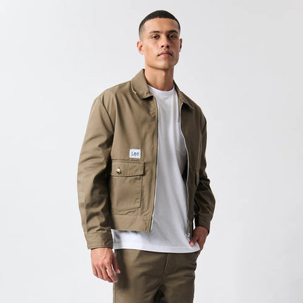 LEE LOGO TWILL JACKET - FATIGUE