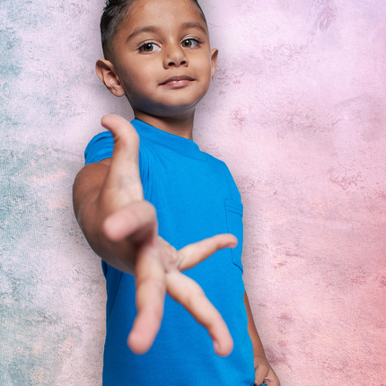 Classic Kids Pocket T Short Sleeve - Lapis