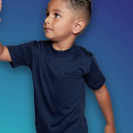 Classic Kids Pocket T Short Sleeve - Navy