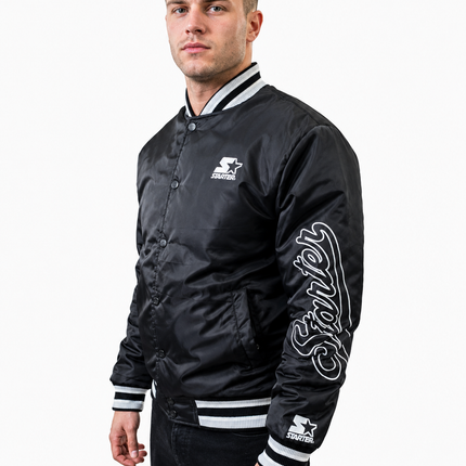 STARTER REVERSIBLE PUFFER JKT - BLACK GREY