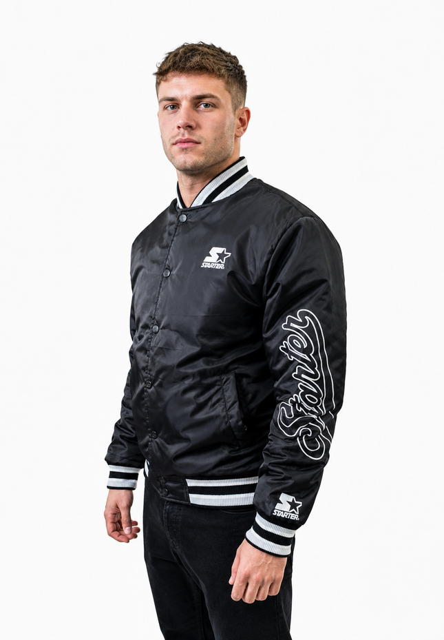 STARTER REVERSIBLE PUFFER JKT - BLACK GREY