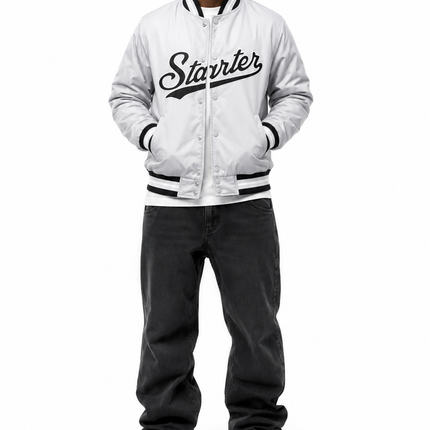 STARTER REVERSIBLE PUFFER JKT - BLACK GREY