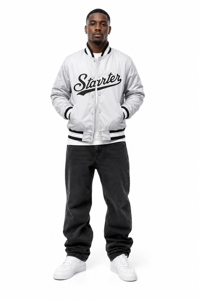 STARTER REVERSIBLE PUFFER JKT - BLACK GREY