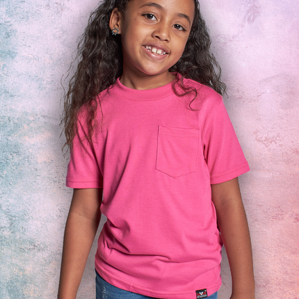 Classic Kids Pocket T Short Sleeve - Raspberry