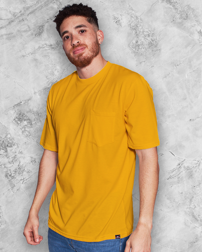 Classic Pocket T Short Sleeve - Saffron