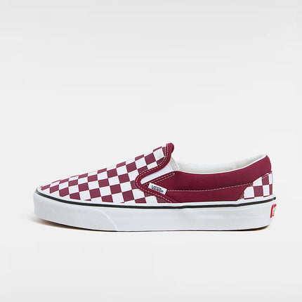 VANS SLIP ON SHOE - MAROON/WHITE