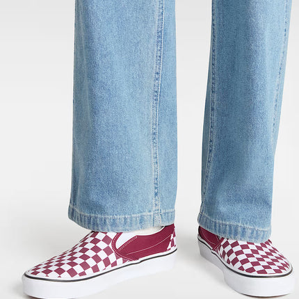 VANS SLIP ON SHOE - MAROON/WHITE