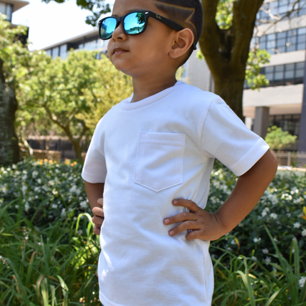 Classic Kids Pocket T Short Sleeve - White
