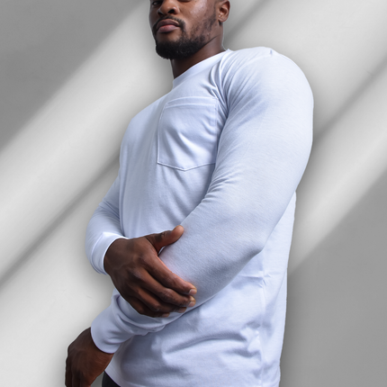 Classic Pocket T Long Sleeve - White