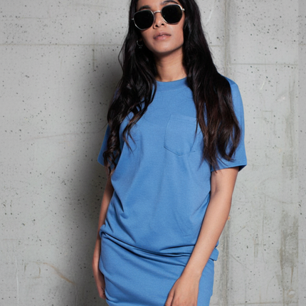 Classic Pocket T Dress - Airforce