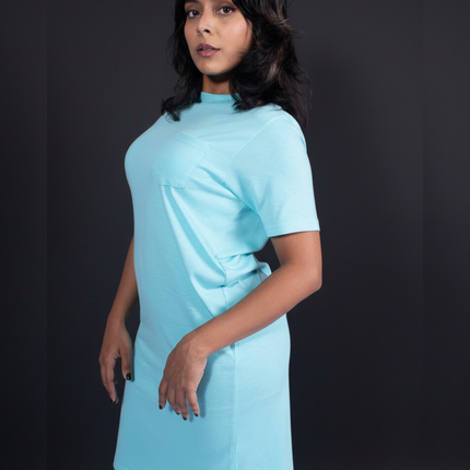 Classic Pocket T Dress - Aqua