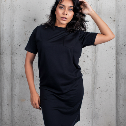 Classic Pocket T Dress - Black