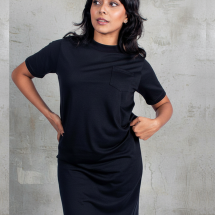 Classic Pocket T Dress - Black