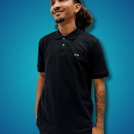Pique Golfer Short Sleeve - Black