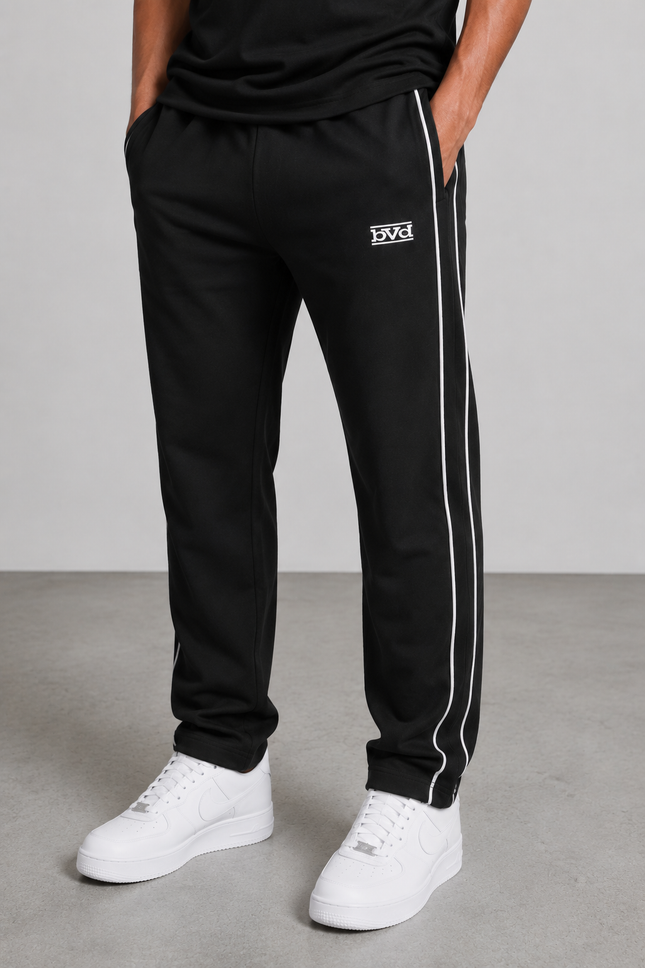 Signature Piping Pant - Black White